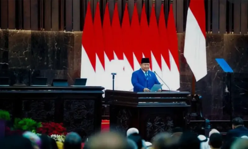 Presiden Prabowo Subianto secara resmi membuka The 19th Session of the Conference of the Parliamentary Union of OIC Member States (PUIC) and Related Meetings yang digelar di Gedung Nusantara MPR/DPR/DPD RI, Jakarta. (Foto:IG/@sufmi_dasco)