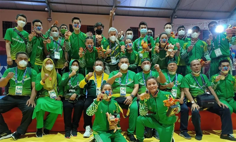 Rosalina Simanjuntak Atlet Wushu Sanda asal Simalungun yang mendapatkan Medali Emas pada PON XX di Papua (Foto: PARBOABOA/Patrick)