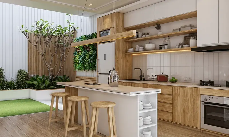 Model meja kompor minimalis, foto: Design.ID