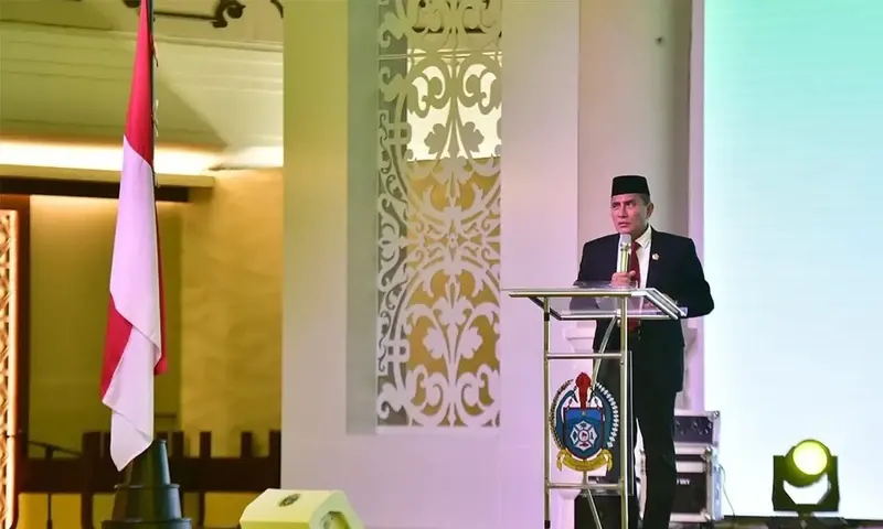 Gubernur Sumatra Utara, Edy Rahmayadi menunjuk Marlindo Harahap sebagai pelaksana tugas Kepala Dinas PUPR menggantikan Bambang Pardede yang dicopot saat kehadiran Presiden Joko Widodo ke Medan, Selasa (17/5/2023). (Foto: PARBOABOA/Instagram @edy_rahmayadi