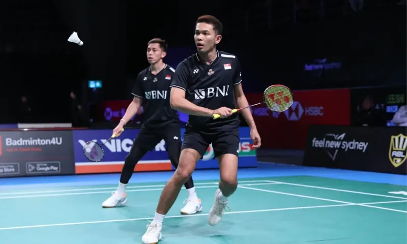 Fajar Alfian/Muhammad Rian Ardianto gagal melaju ke babak semifinal Australia Open 2023 dalam pertandingan perempat final di Quay Center, Sydney Olympic Park, Sydney pada Jumat, (04/8/2023). (Foto: PBSI)
