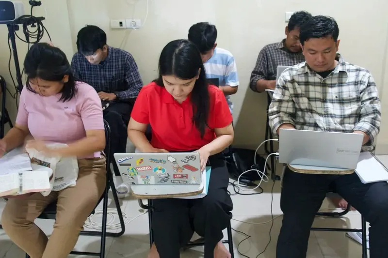 Suasana kelas di Pematangsiantar (foto: P. Hasudungan Sirait/Parboaboa
