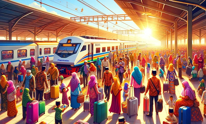 Ilustrasi keadaan saat mudik di Stasiun (Foto: PARBOABOA/Beby Nitani)