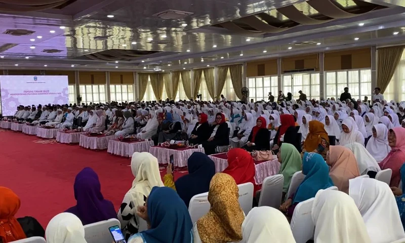 Sebanyak 67 jemaah calon haji asal Sumatra Utara gagal berangkat ke Tanah Suci di musim haji 1444 Hijriah, imbas naiknya Biaya Penyelenggaraan Ibadah Haji (BPIH). (Foto: Parboaboa/Ilham)