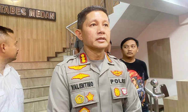 Kapolrestabes Medan, Kombes Valentino Alfa Tatareda mengungkapkan, Panti Asuhan Yayasan Tunas Kasih Olayama Raya tidak terdaftar di Dinas Sosial Kota Medan. (Foto: PARBOABOA/Ilham Pradilla)