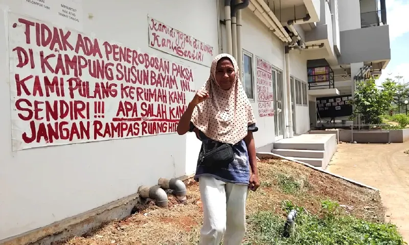 Kampung Susun Bayam (KSB) di Kelurahan Papanggo, Tanjung Priok, Jakarta Utara. (PARBOABOA/Hari Setiawan)