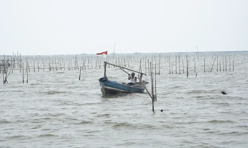 Nelayan di Desa Kohod, Kecamatan Pakuhaji, Banten, yang terdampak pembangunan PIK 2. (Foto: PARBOABOA/Patrick Damanik)