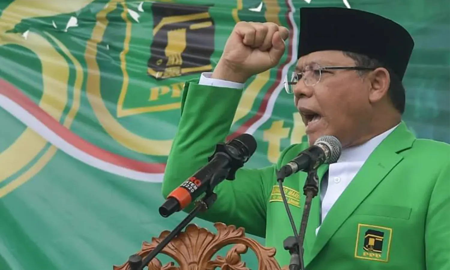Pelaksana Tugas (Plt) Ketua Umum Partai Persatuan Pembangunan (PPP) Mardiono dalam rangka menyambut Hari Lahir PPP yang ke-50 bersama ribuan kadernya di Derah Istimewa (DI) Yogyakarta, Minggu (08/01/2023). (Foto: Instagram/muhamad.mardiono)