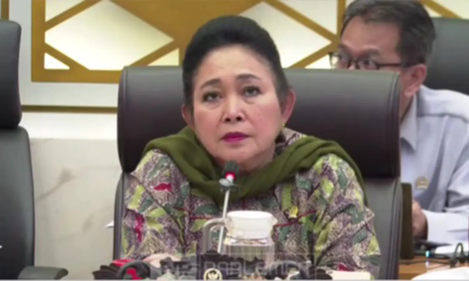 Ketua Komisi IV DPR RI Siti Hediati Hariyadi (Titiek Soeharto) menyebut bencana ekologis di Sumatra sebagai akumulasi dari berbagai kerusakan lingkungan (Foto: Tangkapan Layat Youtube TVR Parlemen)