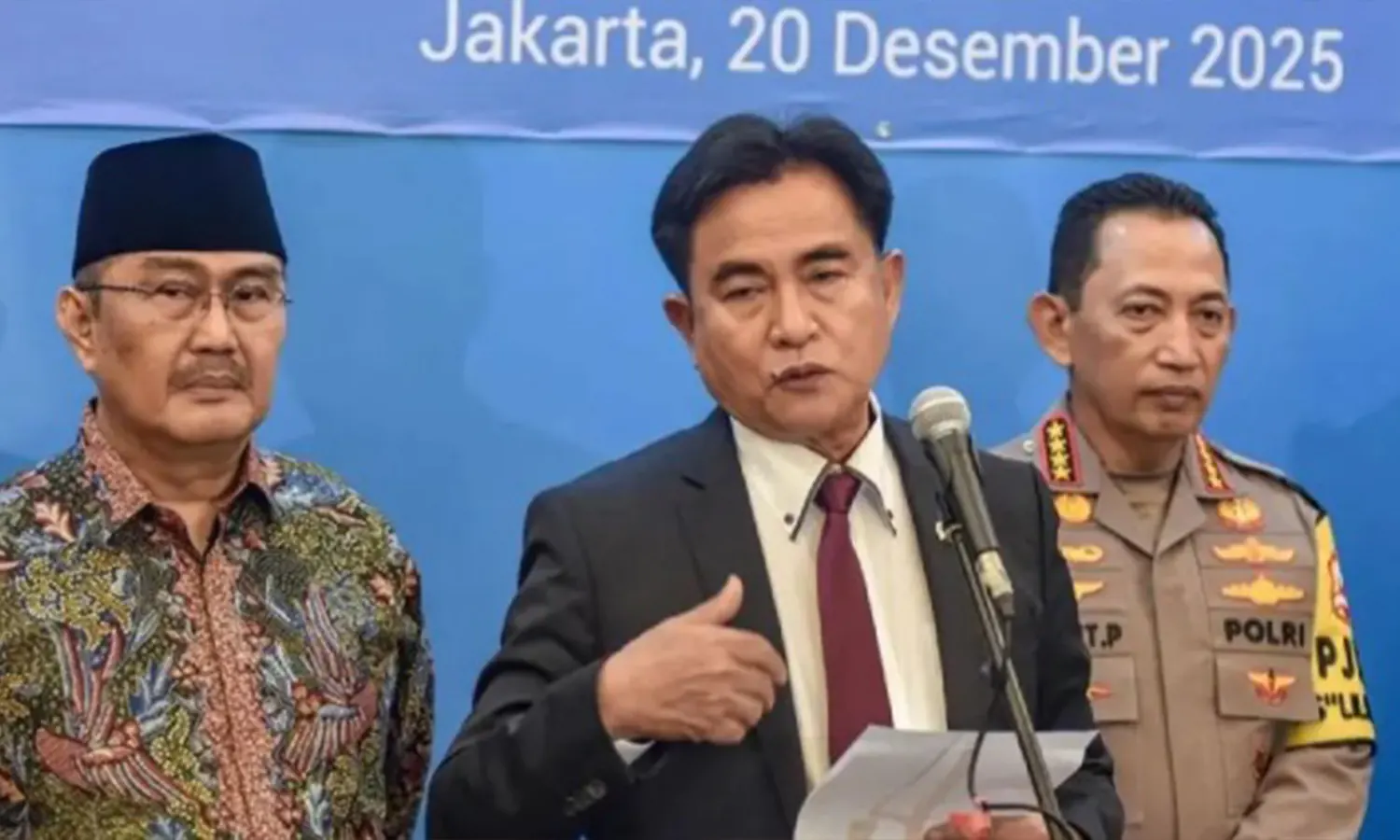 Konferensi pers usai rakor tingkat Menteri dan Kepala Lembaga. (Foto:Dok.Tangkap Layar)