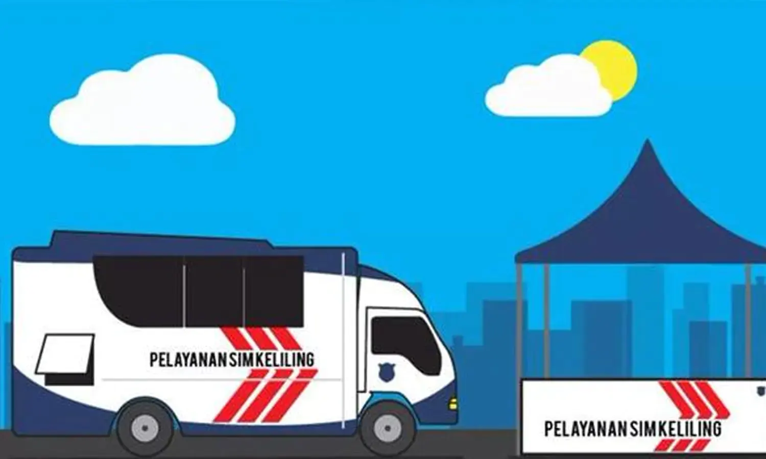 Direktorat Lalu Lintas Polda Metro Jaya menyediakan 5 lokasi layanan SIM keliling di DKI Jakarta pada hari ini, Sabtu (08/02/2023) (Foto: twitter/TMCPoldaMetro)