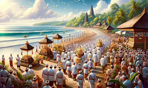 Upacara Melasti Bali : Pengertian, Sejarah, Makna, Tujuan, dan Susunan Acaranya